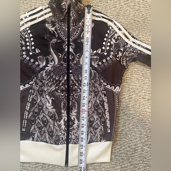 Adidas Originals Baroque Peacock Pattern Women's Track Jacket Small Rare Pattern - Picture 8 of 9
